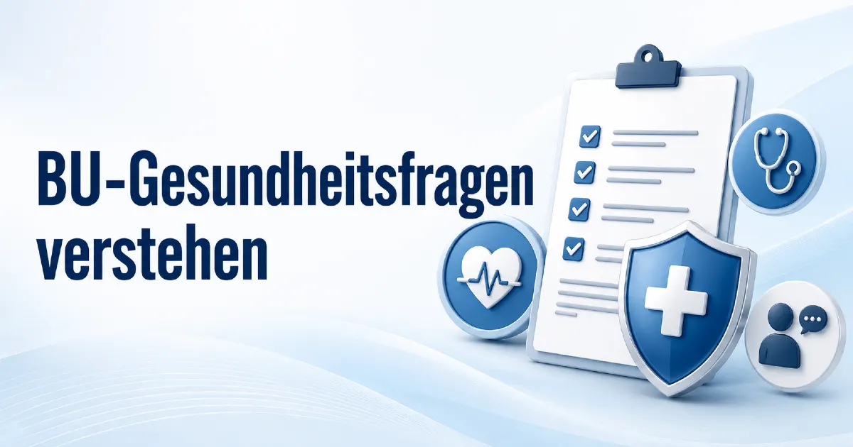 Blog-Cover zu Gesundheitsfragen bei der Berufsunfähigkeitsversicherung