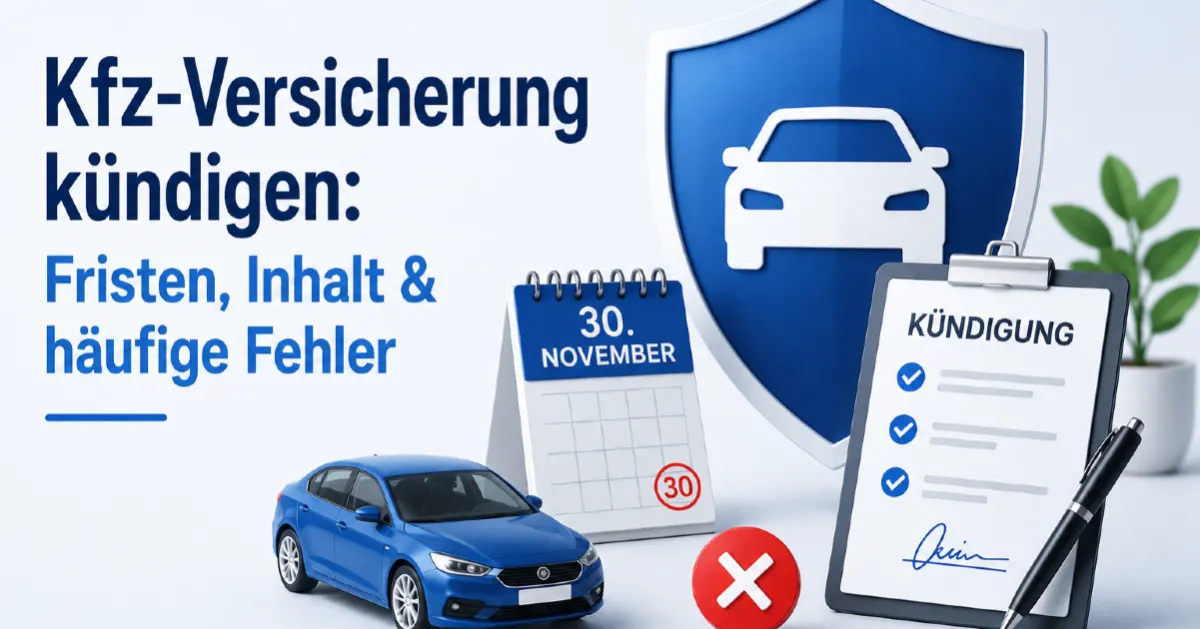 Kfz-Versicherung kündigen: Fristen, Inhalt & häufige Fehler